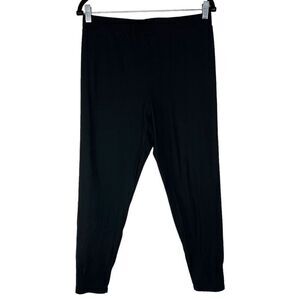 NEW Bloomchic Black Pleated Ankle Leggings Large